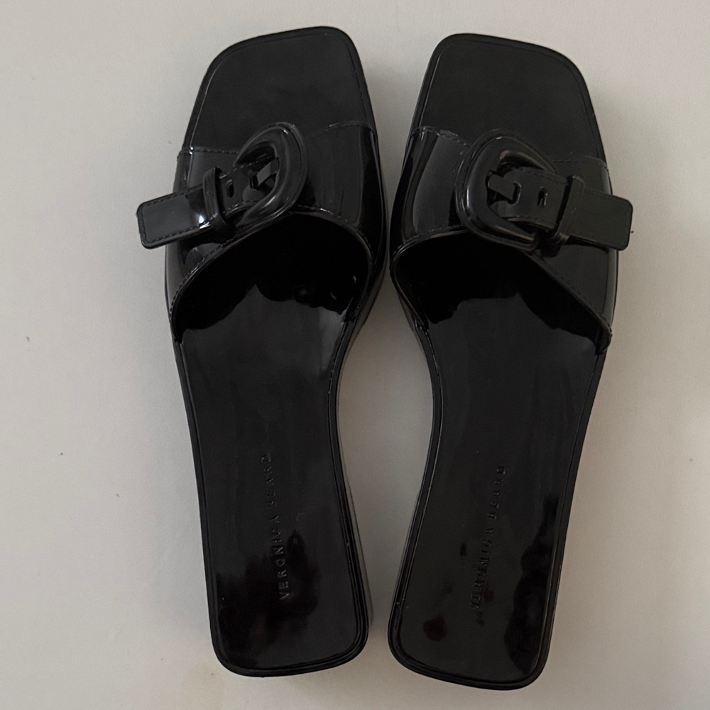 EUC Veronica Beard Black Davina Women's Sandals - Picture 2 of 9